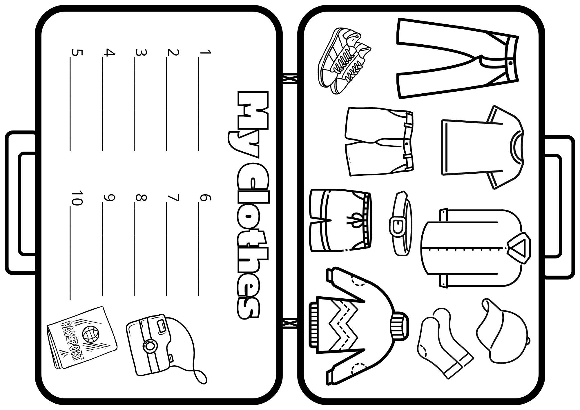 My Clothes Mini Coloring Book Activity for Kids